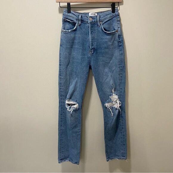 AGOLDE Riley Distressed Jeans sz 23 - Picture 2 of 8